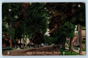 Racine Wisconsin Postcard Main St. North 9th Exterior Road c1910 Vintage Antique