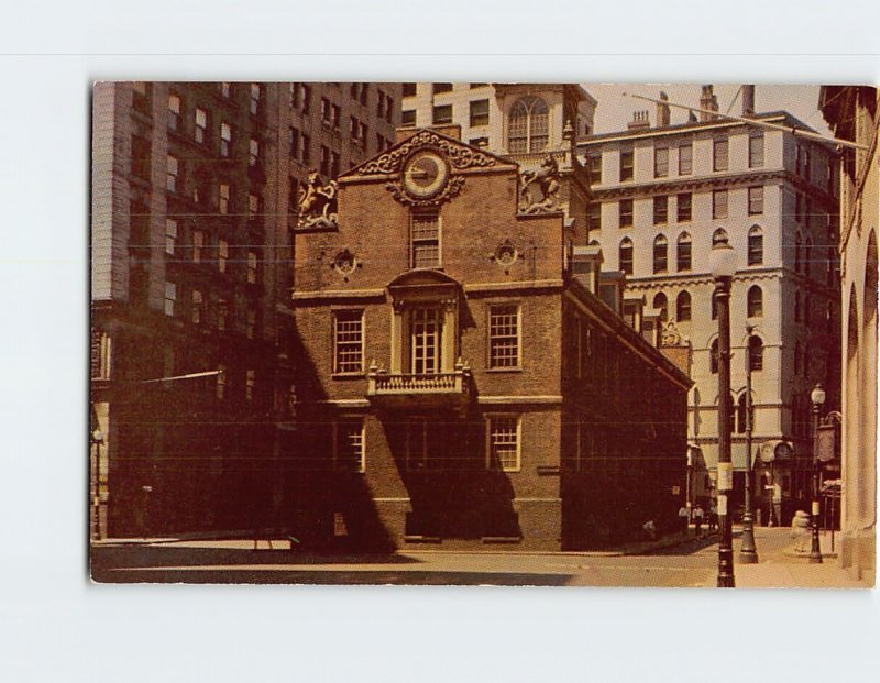 Postcard Old State House Boston Massachusetts USA