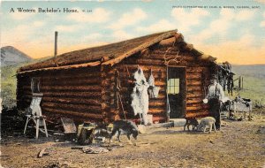 H99/ Glascow Montana Postcard c1910 Bachelor Home Claim Dogs  69