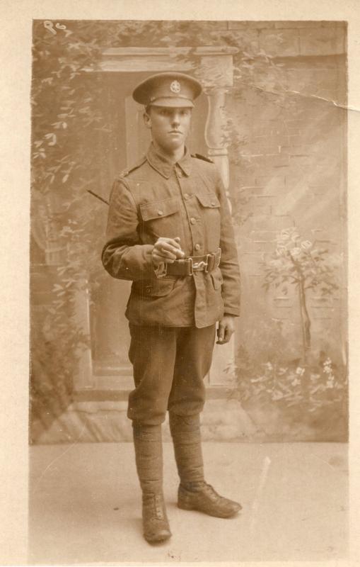 London Regiment WW1 Soldier Military Portrait Real Photo Postcard