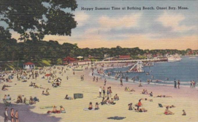 Maine Onset Beach Happy Summer Time At Bathing Beach 1948