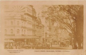 RPPC COLLIN MELBOURNE VICTORIA AUSTRALIA AMERICAN FLEET REAL PHOTO POSTCARD 1925