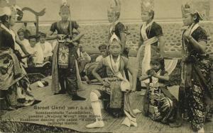 indonesia, JAVA GAROET, Sundanese Dancing Girls, Wayang Wong (1910s) Postcard