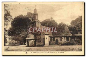 Old Postcard Honfleur L & # 39Eglise Notre Dame De Grace