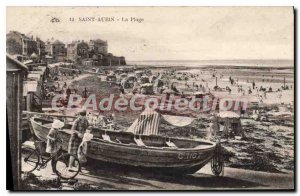 Postcard Old Saint Aubin Beach