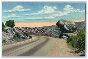 1947 Elephant Rock On Highway US Albuquerque New Mexico NM Posted Trees Postcard