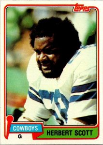 1981 Topps Football Card Herbert Scott Dallas Cowboys sk60196