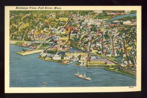 Fall River, Massachusetts/MA/Mass Postcard, Birdseye View, Near Mint!