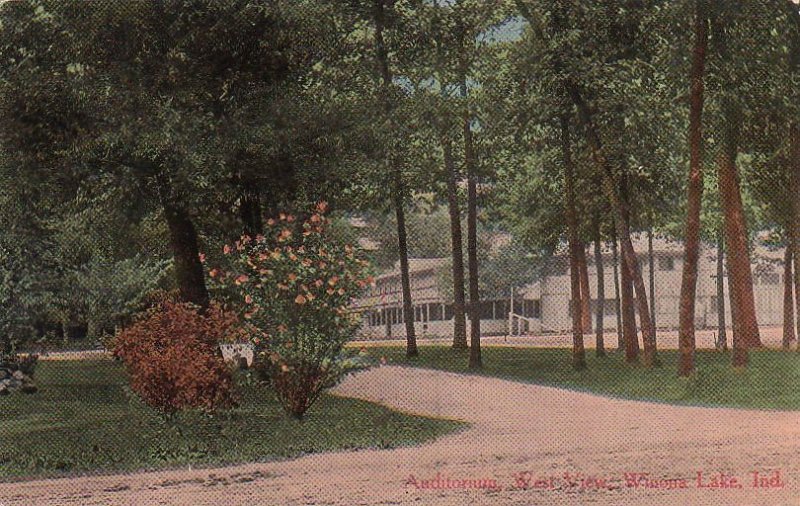 Postcard Auditorium West View Winona Lake IN