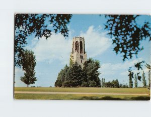 Postcard Scenic View Of The Carillion Tower Memorial Park Cemetery Iowa USA