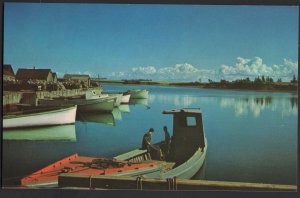 Prince Edward Island MALPEQUE BAY Malpeque Cove at Cabot Park Camping Area Boats