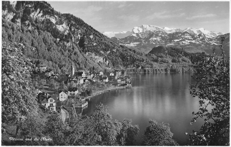 B23933 Vitznau und die Alpen  switzerland real photo