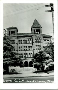 RPPC San Antonio Texas TX Bexar County Courthouse  Building UNP Postcard