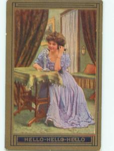 Divided-Back PRETTY WOMAN Risque Interest Postcard AA8254