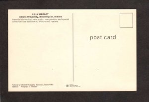 IN Lilly Library Indiana University Bloomington Indiana Postcard