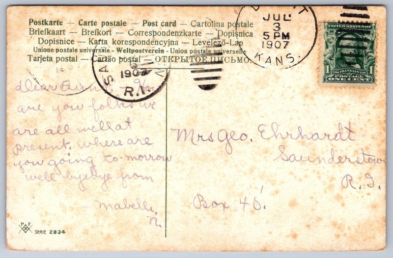 K27/ Dwight Kansas Postcard c1910 Greetings from Dwight 239