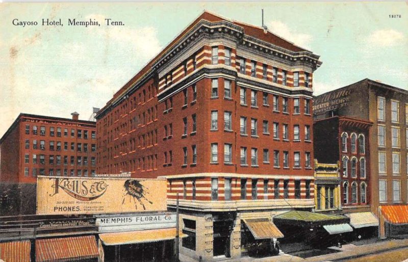 Memphis Tennessee Gayoso Hotel Vintage Postcard AA56403