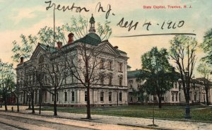 Vintage Postcard 1910's State Capitol Building Trenton New Jersey N. J.