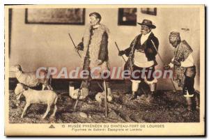 Postcard Ancient Figurines From Lourdes Gabard Spaniards and Landais