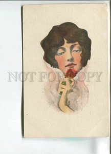 482088 AMERICAN Beauty BELLE Girl w/ Butterfly Vintage At Polyphot FINLAND