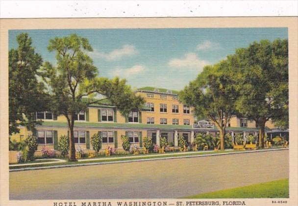 Florida St Petersburg Hotel Martha Washington Curteich