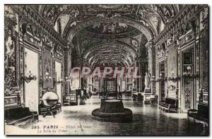 Paris Old Postcard The Senate palace hall Trone