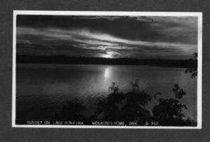 AR Sunset LK NORFORK ARKANSAS Postcard RPPC Real Photo Postcard