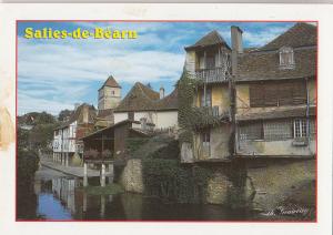 BF19870 salies de bearn vieilles maisons sur le saleys france front/back image