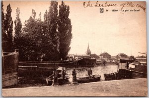 Dijon - Le Port Du Canal France Boat Lake Buildings Postcard