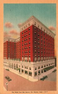 Vintage Postcard Hotel Fort Streets Building Landmark Des Moines Iowa Gordon's