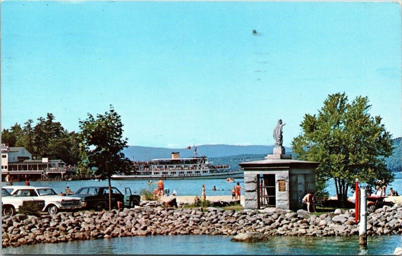 Endicott Rock Mount Washington Lake Winnipesaukee Weirs Beach NH Postcard PM WOB 