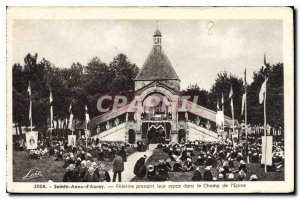 Old Postcard Sainte Anne d'Auray Pilgrims their meals in the field of Thorn