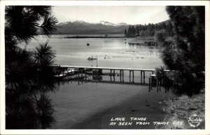 Lake Tahoe California CA Harbor Frashers Real Photo Vintage Postcard