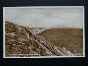 Dorset SOUTHBOURNE CLIFFS Showing Isle of Wight c1950's RP Postcard