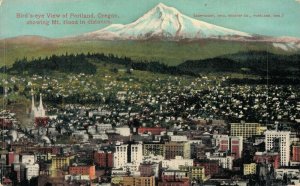 USA Portland Oregon Showing Mt. Hood in Distance Vintage Postcard 07.05