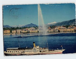 Postcard La Rade, le jet d'eau et le Mont-Blanc, Geneva, Switzerland