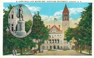 USA City Hall And Major Gen Schuyler Monument Albany 06.55