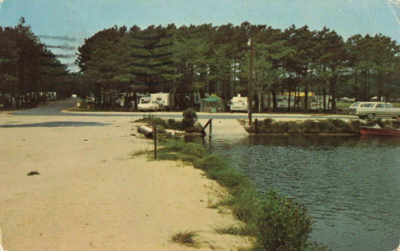 Postcard Boat Ramp And Basin F Bar T Campground Ocean City Maryland Posted 1970