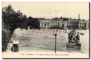 Versailles Old Postcard Place d & # 39armes and the barracks of & # 39artillerie