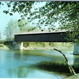 c1960s Jackson County, ID White River Covered Bridge Robert Pattison Chrome A300