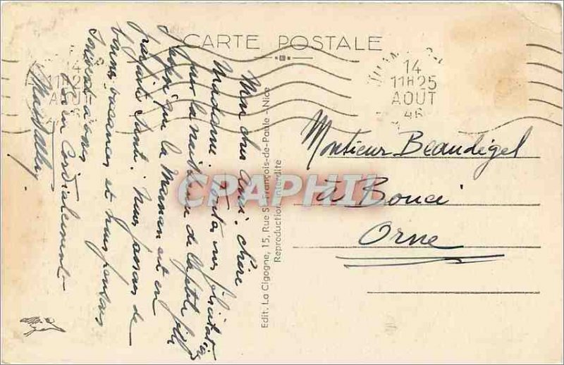 Old Postcard ANTIBES General -vue taken Garoupe
