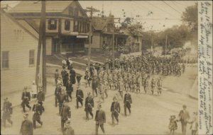 Brockton MA Military Parade 1907 Used Real Photo Postcard