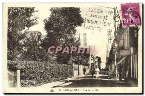 Old Postcard Luc Sur Mer Street Sea