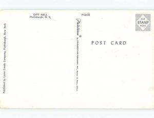 Pre-1980 CITY HALL Plattsburgh New York NY E5187