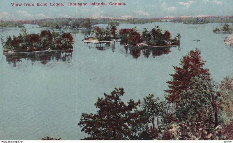 THOUSAND ISLANDS, Ontario, Canada, 1900-1910's; View From Echo Lodge