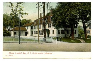 MA - Andover. House where Rev. S.F. Smith Wrote America