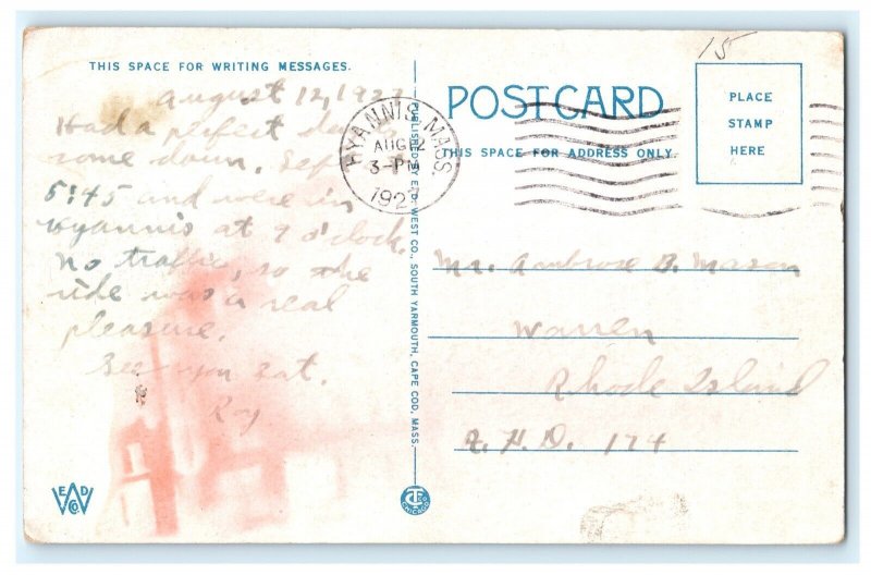 Lewis Bay Hyannis Cape Cod MA Massachusetts Postcard (CQ18)