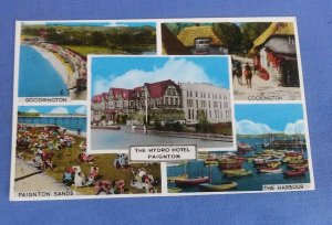 Vintage Multiview Postcard The Hydro Hotel Paignton Devon A1C
