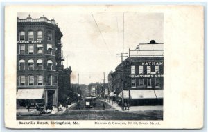 SPRINGFIELD, MO Missouri ~ BOONVILLE STREET Scene STREETCAR c1900s  Postcard