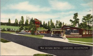 Wynne Motel Spokane WA Postcard PC316